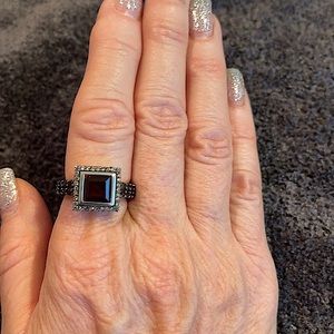 HSN Brown Sugar Garnet Diamond Ring